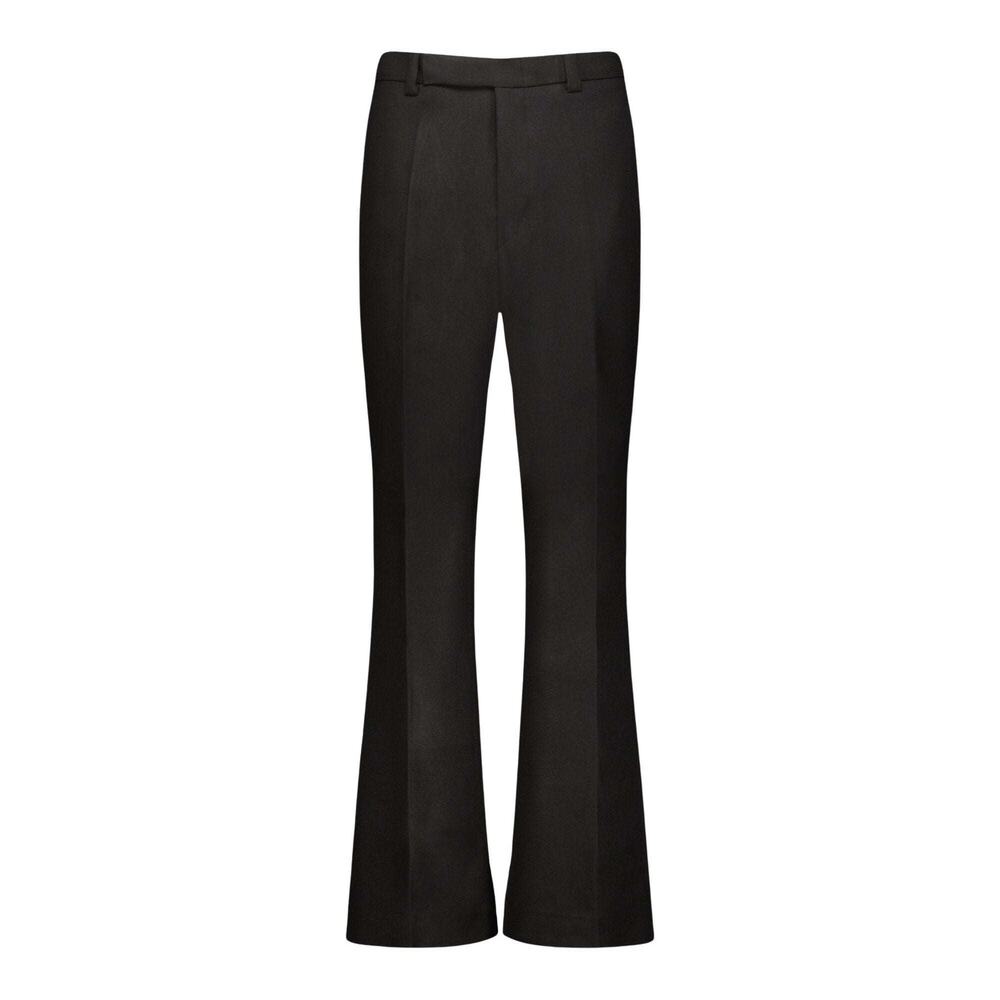Saint Perry 100% Wool Belted Flare Pants - Black - Size 38 x 34
